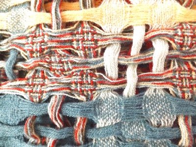 画像1: ユーズド商品・スペインより買い付けたノスタルジック＆アーティなチェック柄ストール