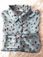 画像7: ユーズド商品・イタリア Anonymeのシックで美しい配色のレオパード柄シャツ (7)