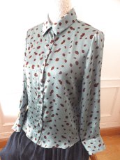 画像12: ユーズド商品・イタリア Anonymeのシックで美しい配色のレオパード柄シャツ (12)