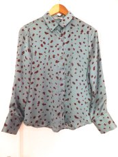 画像9: ユーズド商品・イタリア Anonymeのシックで美しい配色のレオパード柄シャツ (9)