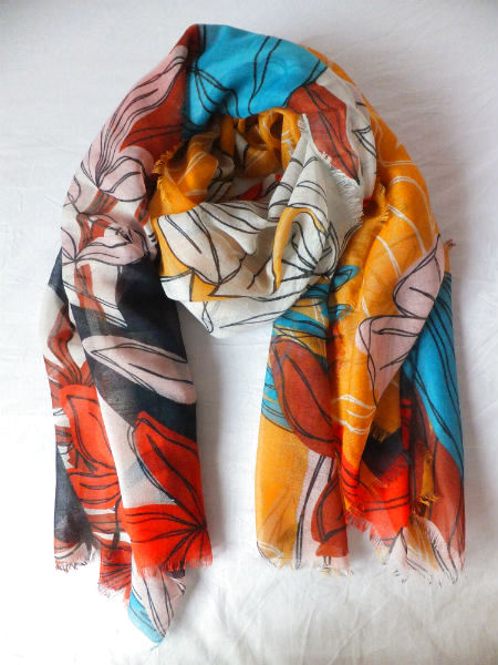 [made in india] botanical print stole